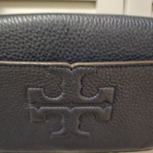 Tory Burch Bombe T Crossbody navy blue Leather Small Purse with dust bag & tag